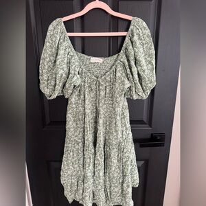 Grace + Emma Green Floral Dress